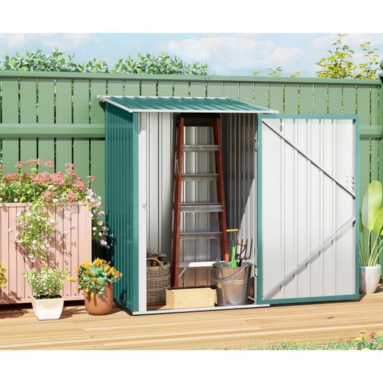 4goodz Metalen tuinhuis tuinschuur met schuin dak 100x103x160 cm - - Image 2