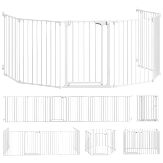 4goodz Opvouwbaar veiligheidshek voor huisdieren 6 panelen 366x75cm - - Image 1
