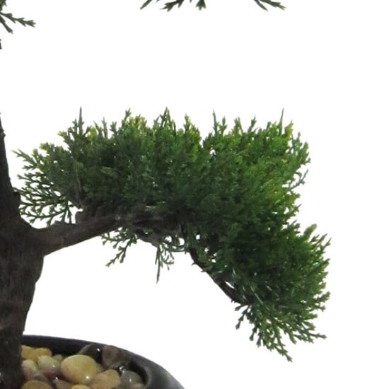 Kopu ® kunstplant bonsai ceder 37 cm met zwarte pot bonsai boompje - Image 3