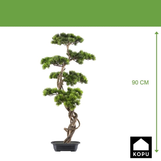 Kopu ® bonsai dennen boompje ca. 90x40 cm in een zwarte plastic pot - Image 4