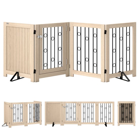 4goodz Opvouwbaar veiligheidshek voor huisdieren 205 cm breed en 70 cm hoog - Image 1