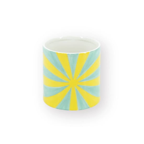 House Vitamin Pot planter swirl dolomite yellow/green 12.5x12.5x13 cm - Image 1