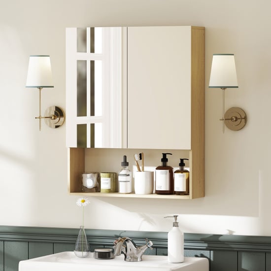 4goodz Spiegelkast met open rek wandmontage - - Image 2