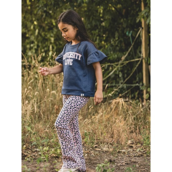 Looxs Revolution Flared broek jaquard blue leopard voor meisjes in de kleur - Image 1