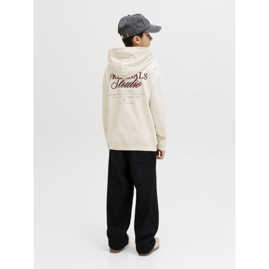 Jack & Jones Jornorrebro typo back sweat hood sn jnr off-white - Image 4