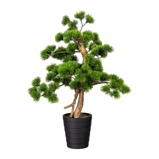 Kopu ® bonsai dennen boompje ca. 60x40 cm met zwarte sierpot - Image 1