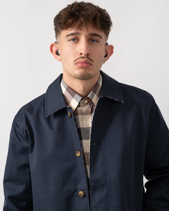 Archival Archival Reversible Mid Coat Mid Coat in Dark Blue - Image 4