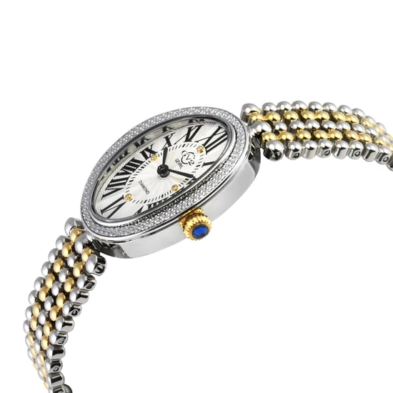 GV2 Piazza Navona Women's Swiss Quartz 316L Stainless Steel Silver/White Dial Two tones SS/ IPYG Bracelet Watch - Image 3
