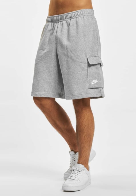 Nike Mens Tracksuit T Shirt Cargo Pocket Shorts in White/Grey - Image 5