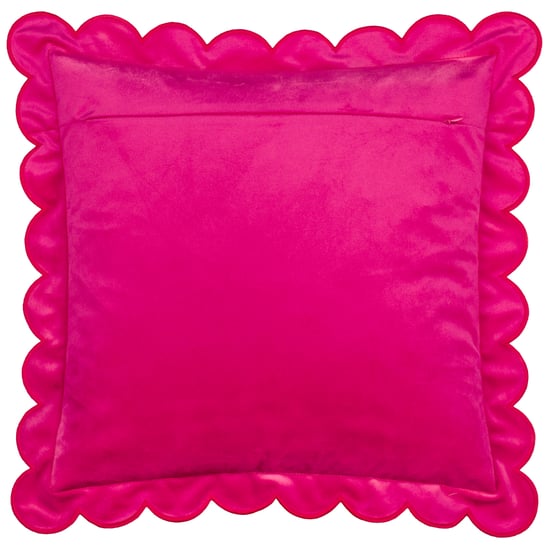 Furn Lil Scallop Velvet Polyester Filled Cushion - Image 2