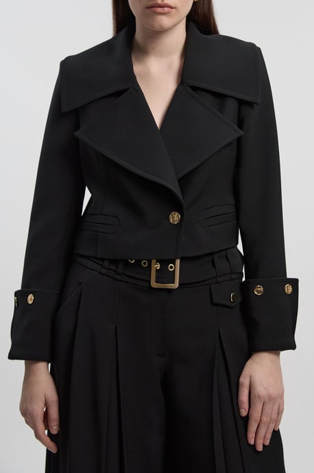 Polished Tailored Button Detail Jacket - Image 3