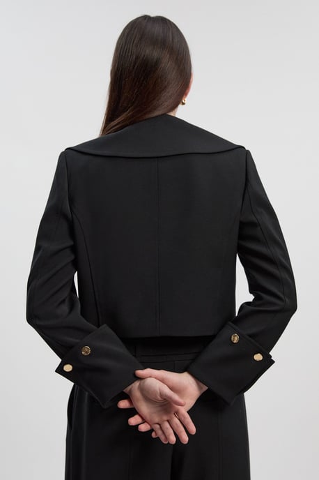 Polished Tailored Button Detail Jacket - Image 4