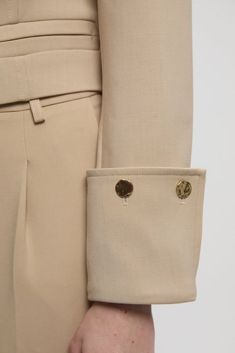 Polished Tailored Button Detail Jacket - Image 3