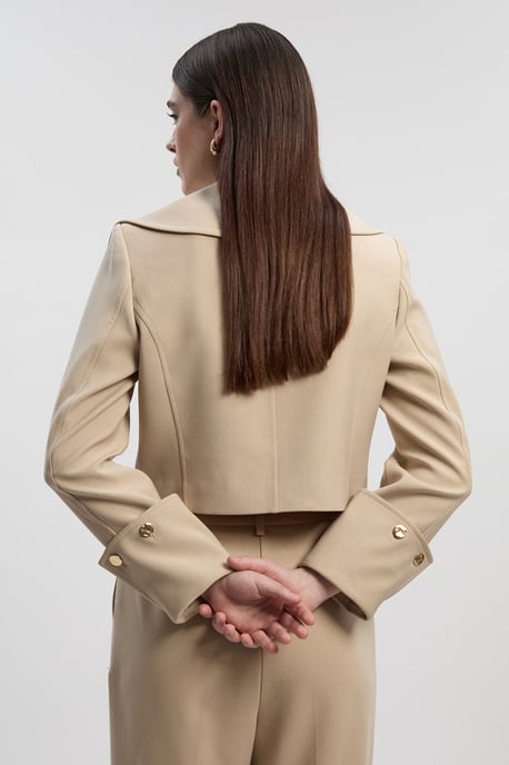 Polished Tailored Button Detail Jacket - Image 4