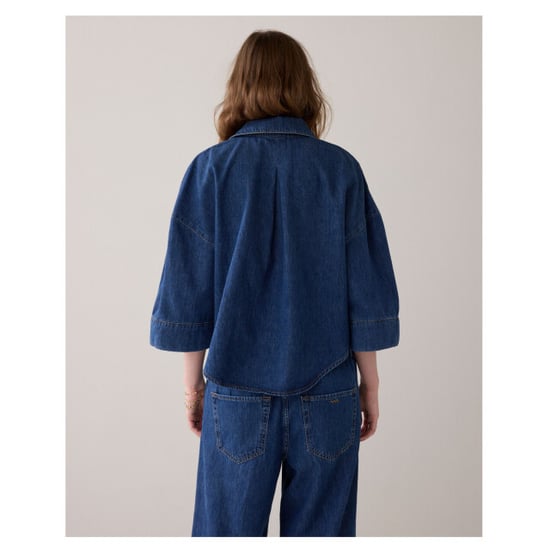 Summum Blouse denim kimono light cotton twill 2s3346-5184 - Image 2