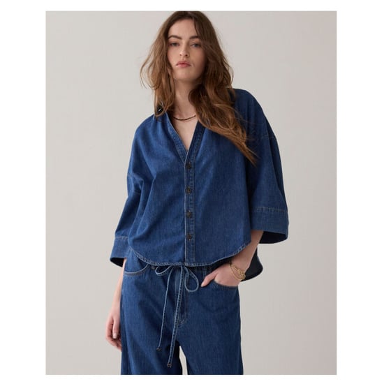 Summum Blouse denim kimono light cotton twill 2s3346-5184 - Image 3