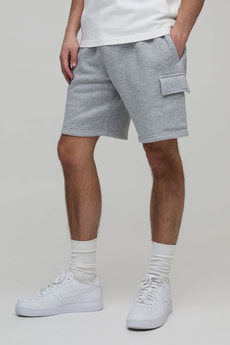 Basic Relaxed Fit Cargo Jersey Short - Image 1