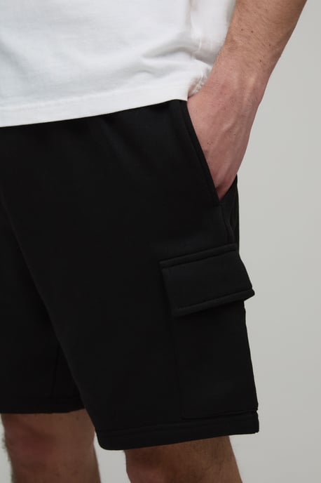 Basic Relaxed Fit Cargo Jersey Short - Image 3