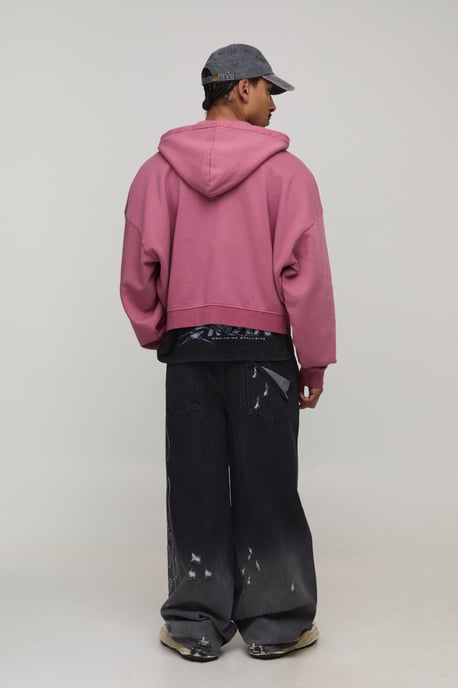 Baggy Fit Embroidered Tribal Washed Jeans - Image 2