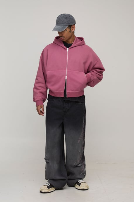 Baggy Fit Embroidered Tribal Washed Jeans - Image 4