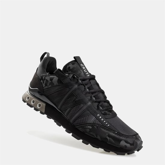 Men's Cruyff Fearia Hex-Tech Trainers in Black - Image 3