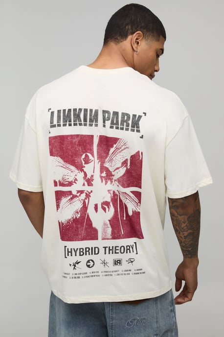 Oversized Linkin Park License Printed T-Shirt - Image 1