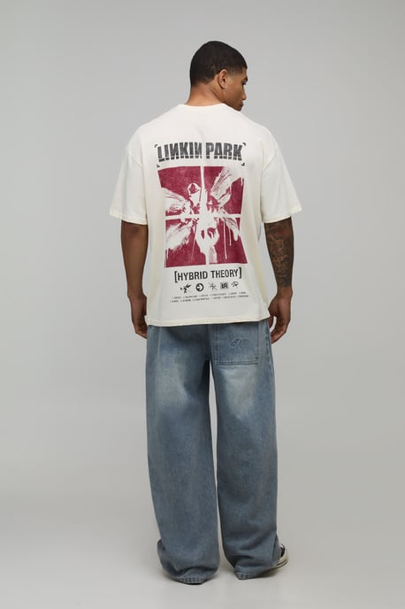 Oversized Linkin Park License Printed T-Shirt - Image 2
