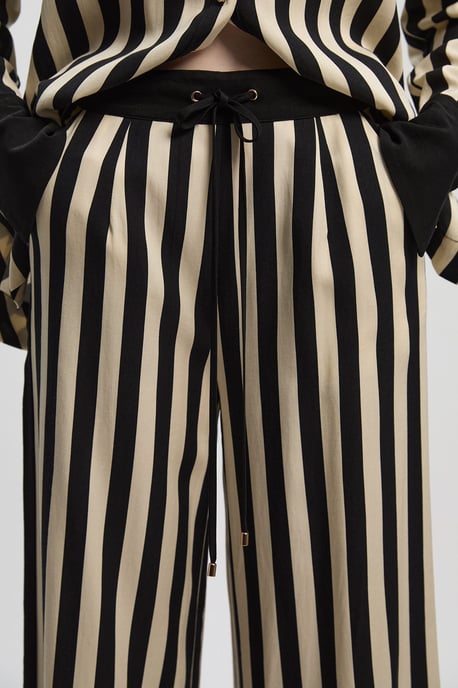 Mono Fluid Stripe Cotton Mix Woven Trouser - Image 3