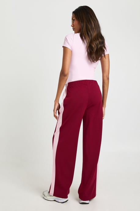 Maternity Contrast Side Stripe Wide Leg Trousers - Image 2