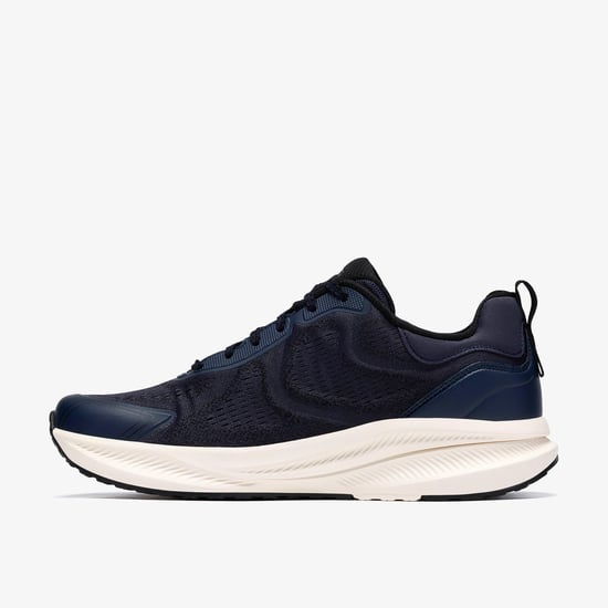 Bolham Lace Navy Knit Trainers - Image 2