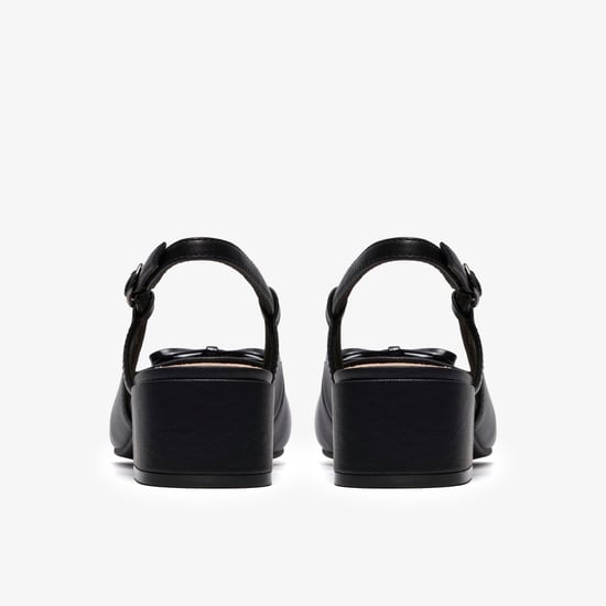 Iridessa Sling Black Leather Shoes - Image 5