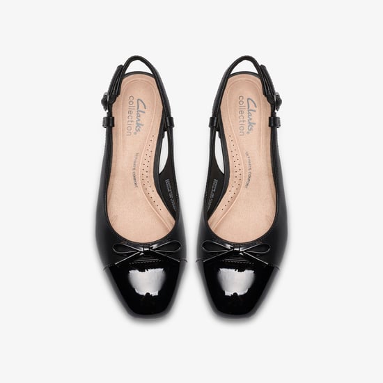 Iridessa Sling Black Leather Shoes - Image 6