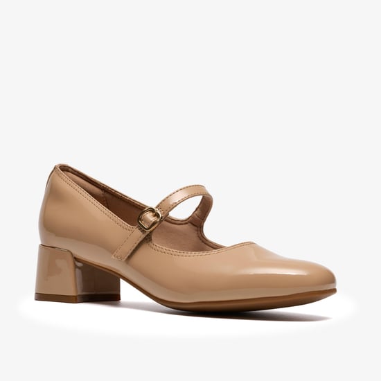 Iridessa Rae Beige Patent Shoes - Image 4