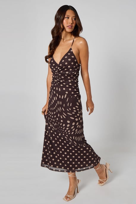 Animal High Neck Maxi Dress - Image 2