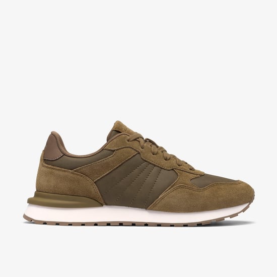 Franco Lace Taupe Trainers - Image 1