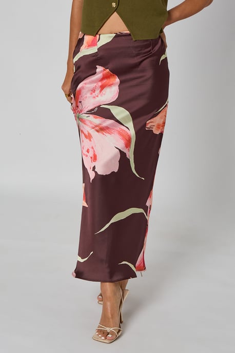 Urban Bliss Floral Midi Skirt - Image 2