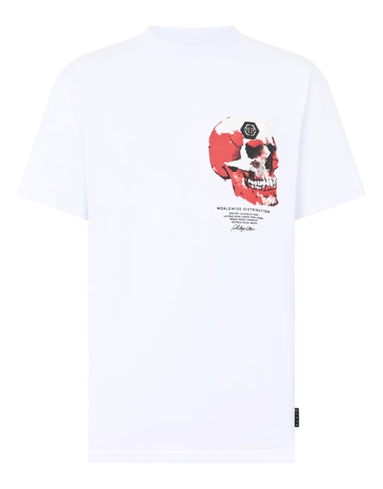 Roundneck T-Shirt Puffy Red Skull Skull - Image 1
