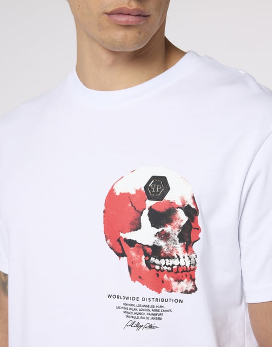 Roundneck T-Shirt Puffy Red Skull Skull - Image 3