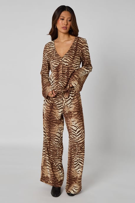 Zebra Wide Leg Trousers - Image 2