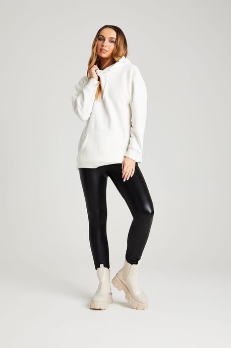 Recycled Loren Ecru Boyfriend Hoody - Image 3