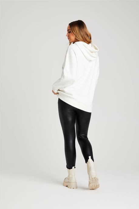 Recycled Loren Ecru Boyfriend Hoody - Image 4