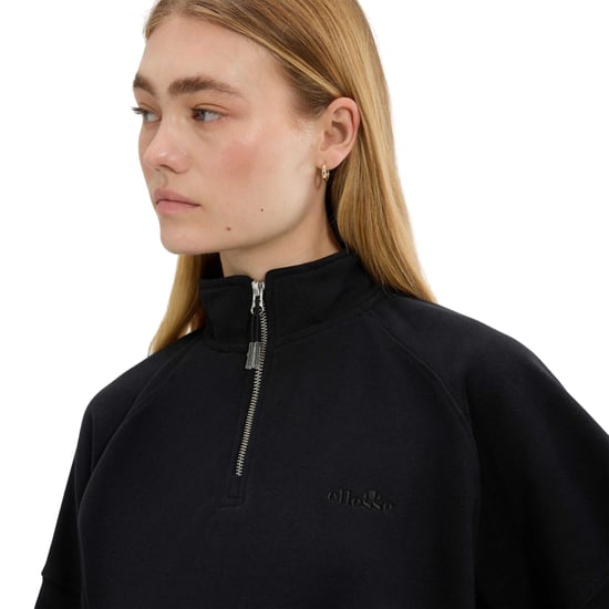 Ellesse Dames Carrera Kwart Zip Sweatshirt (Zwart) - Image 3