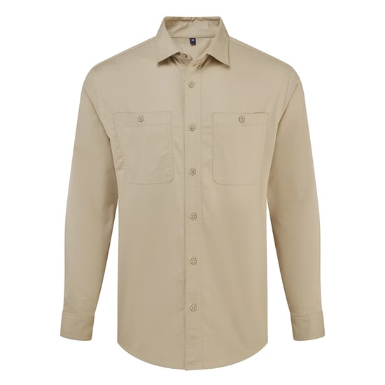 Premier Unisex Volwassen Utility 2.0 Shirt (Khaki Bruin) - Image 1