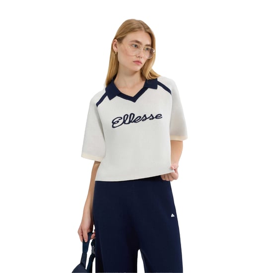Ellesse Dames Brunelli Gebreide Poloshirt (Off White) - Image 4