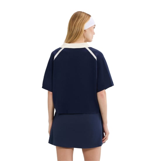 Ellesse Dames Brunelli Gebreide Polo Shirt (Marineblauw) - Image 2
