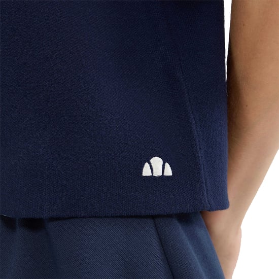 Ellesse Dames Brunelli Gebreide Polo Shirt (Marineblauw) - Image 3