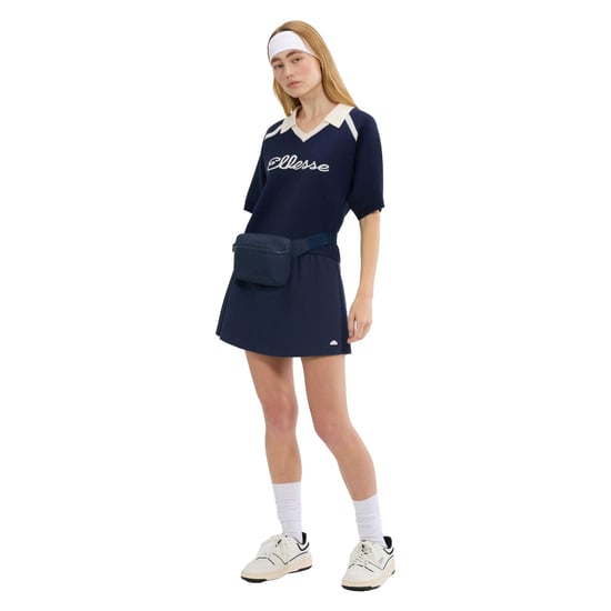 Ellesse Dames Brunelli Gebreide Polo Shirt (Marineblauw) - Image 4