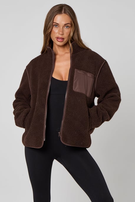 CHOCOLATE FLEECE JACKET - Image 1