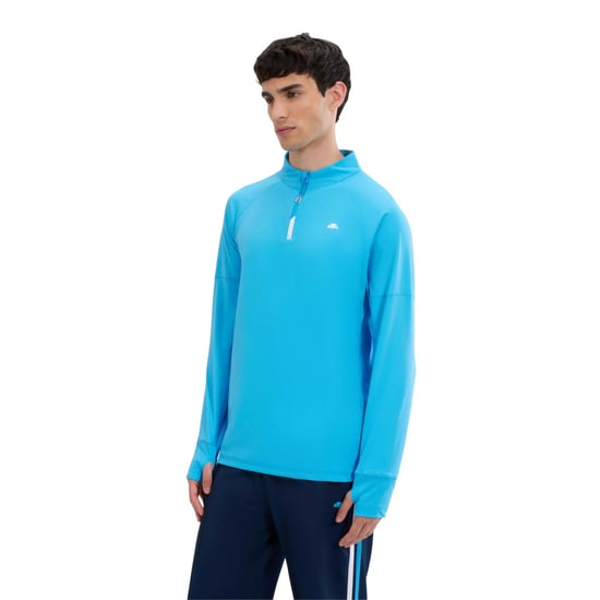 Ellesse Heren Musica Kwart Rits Langsleeve T-shirt (Blauw) - Image 3