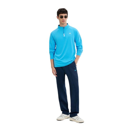 Ellesse Heren Musica Kwart Rits Langsleeve T-shirt (Blauw) - Image 4